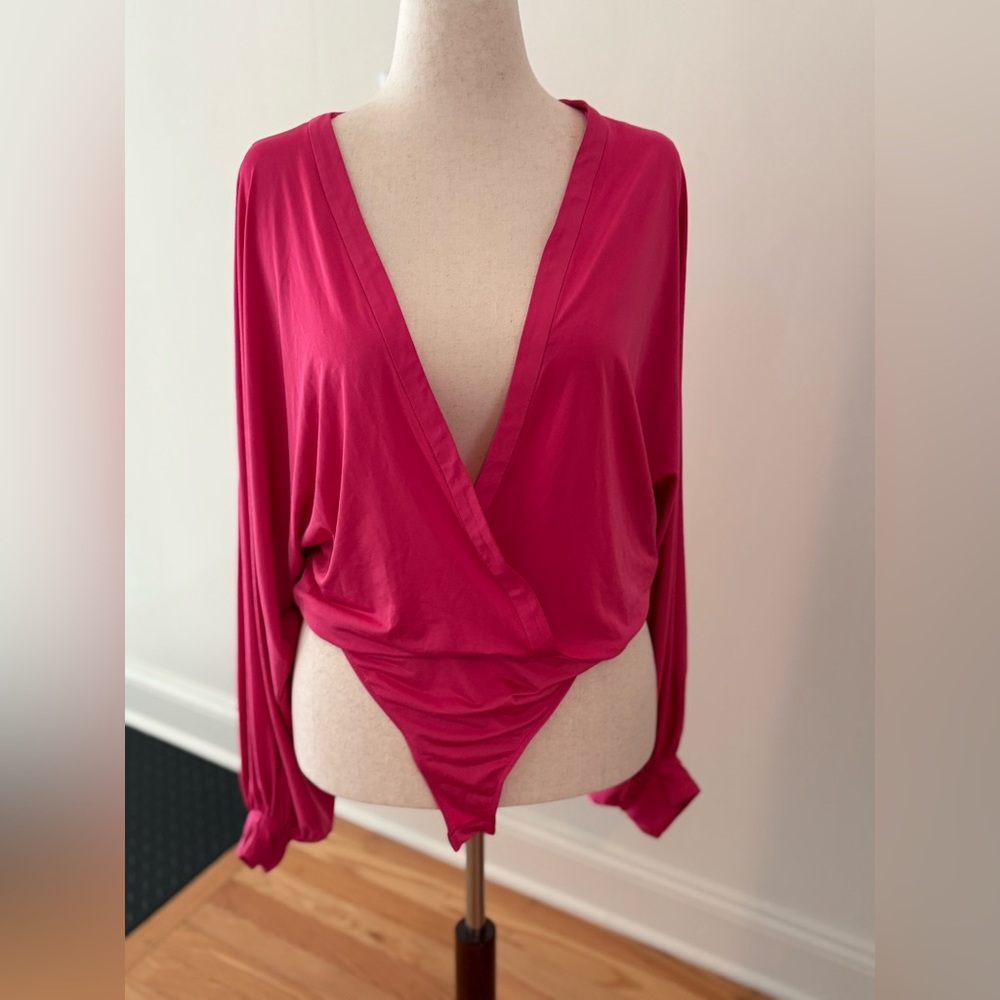 Topshop Pink Women's Wrap Top
